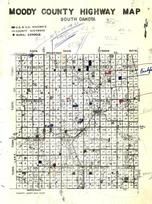 Moody County Highway Map, Moody County 1957